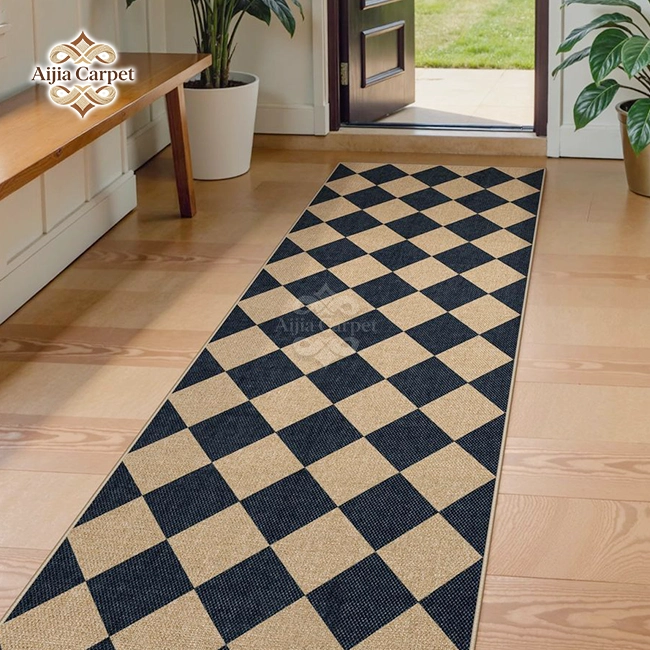Black Jute Door Mat